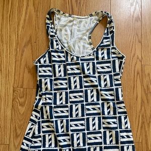 Mahi gold dress. Size x-small. Blue and white.